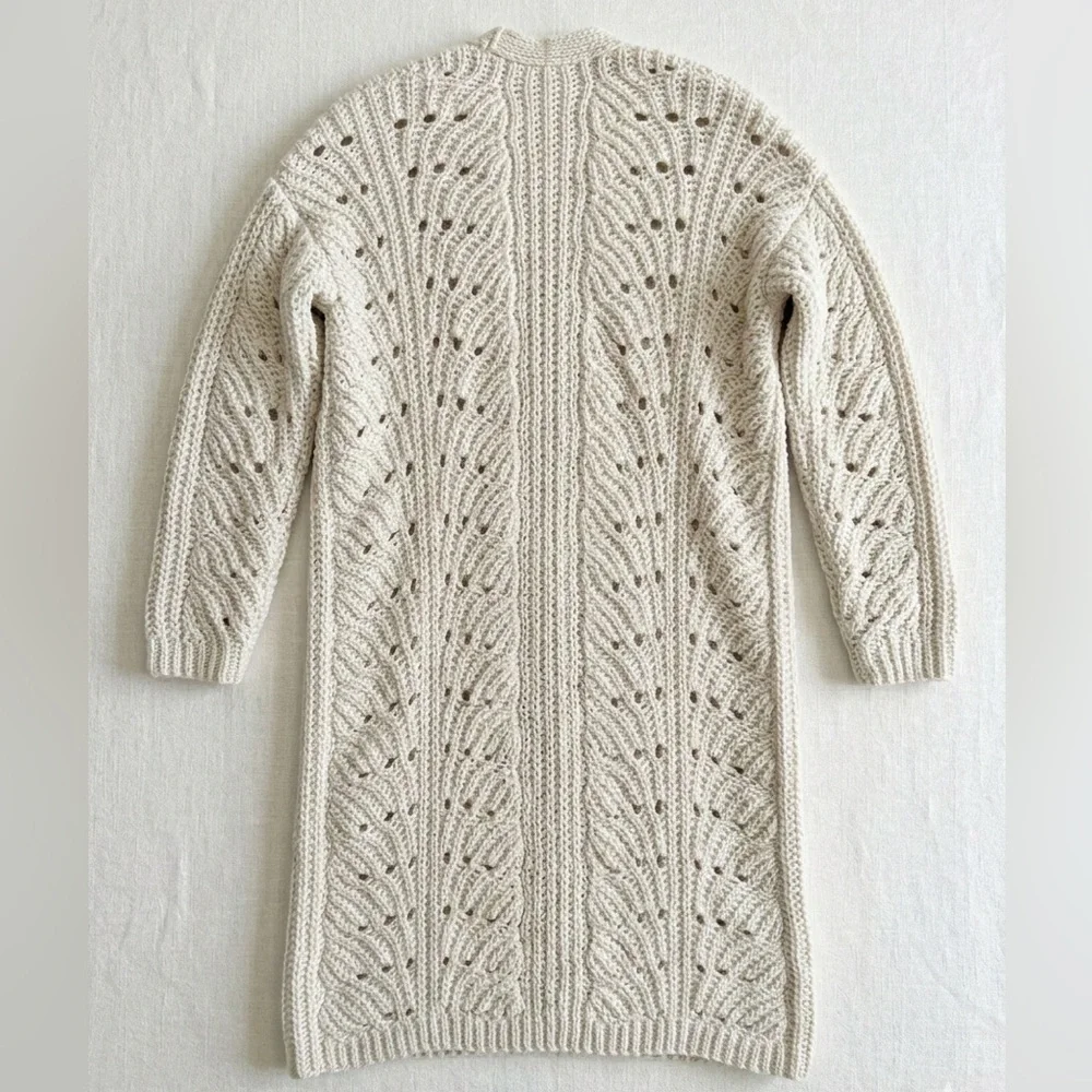 moon & madison Cream Open-Knit Cardigan - Picture 2 of 3